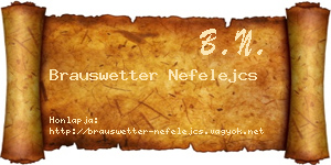 Brauswetter Nefelejcs névjegykártya